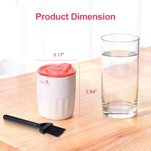 Image of Fullicon Stainless Steel Grinder, Pill Crusher Fine Powder, Pink White