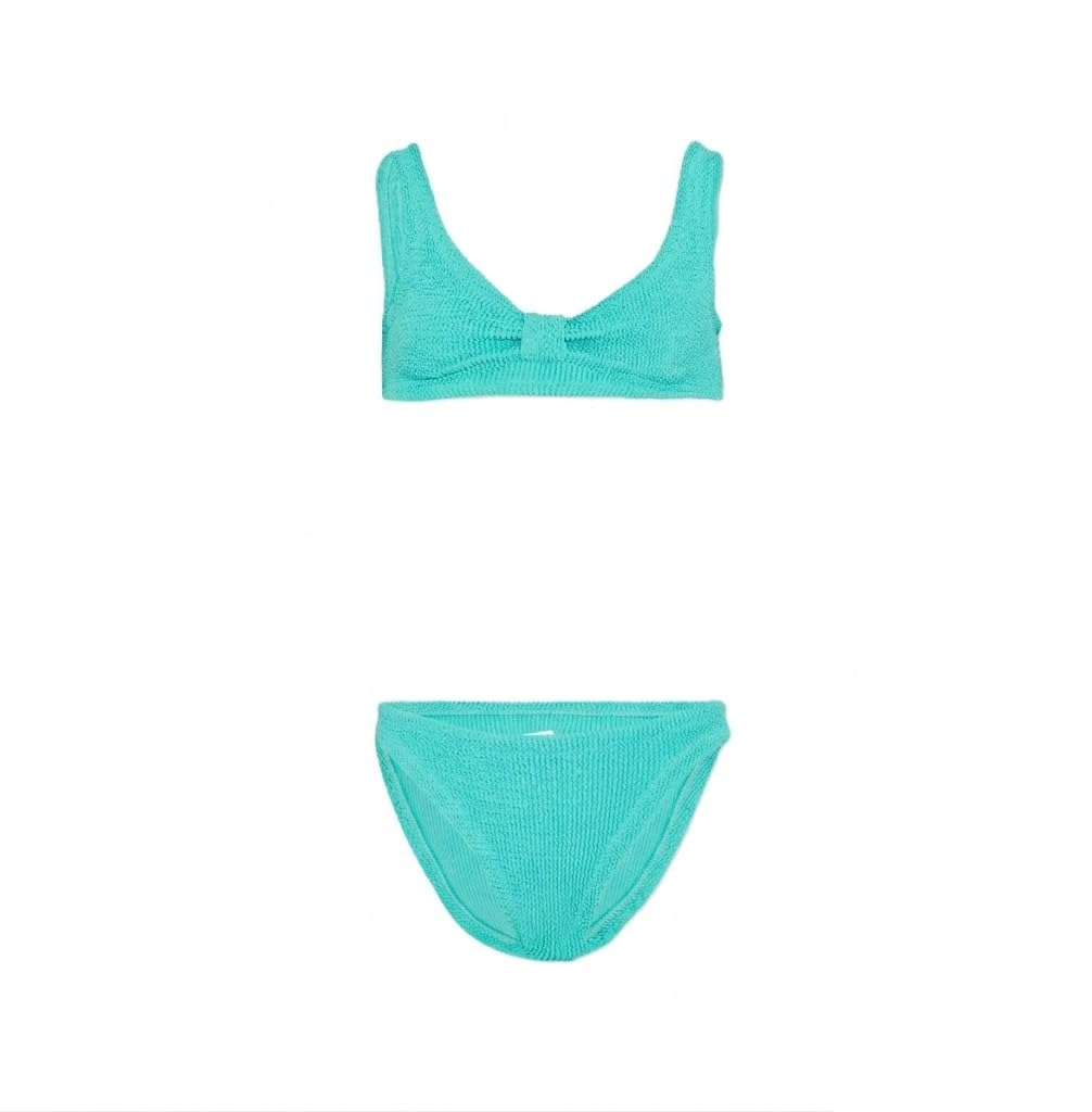 Saint Barth MC2 Costume Bikini 2 Pezzi Nixie in Tessuto Crinkle Verde Acqua