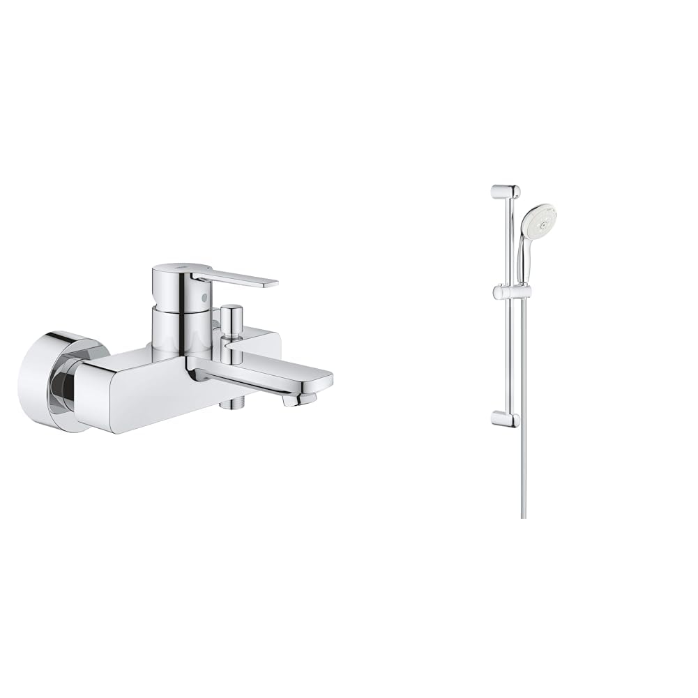 Grohe Lineare Tek Kumandalı Banyo Bataryası + Tempesta 3 Fonksiyonlu El Duşlu Duş Seti
