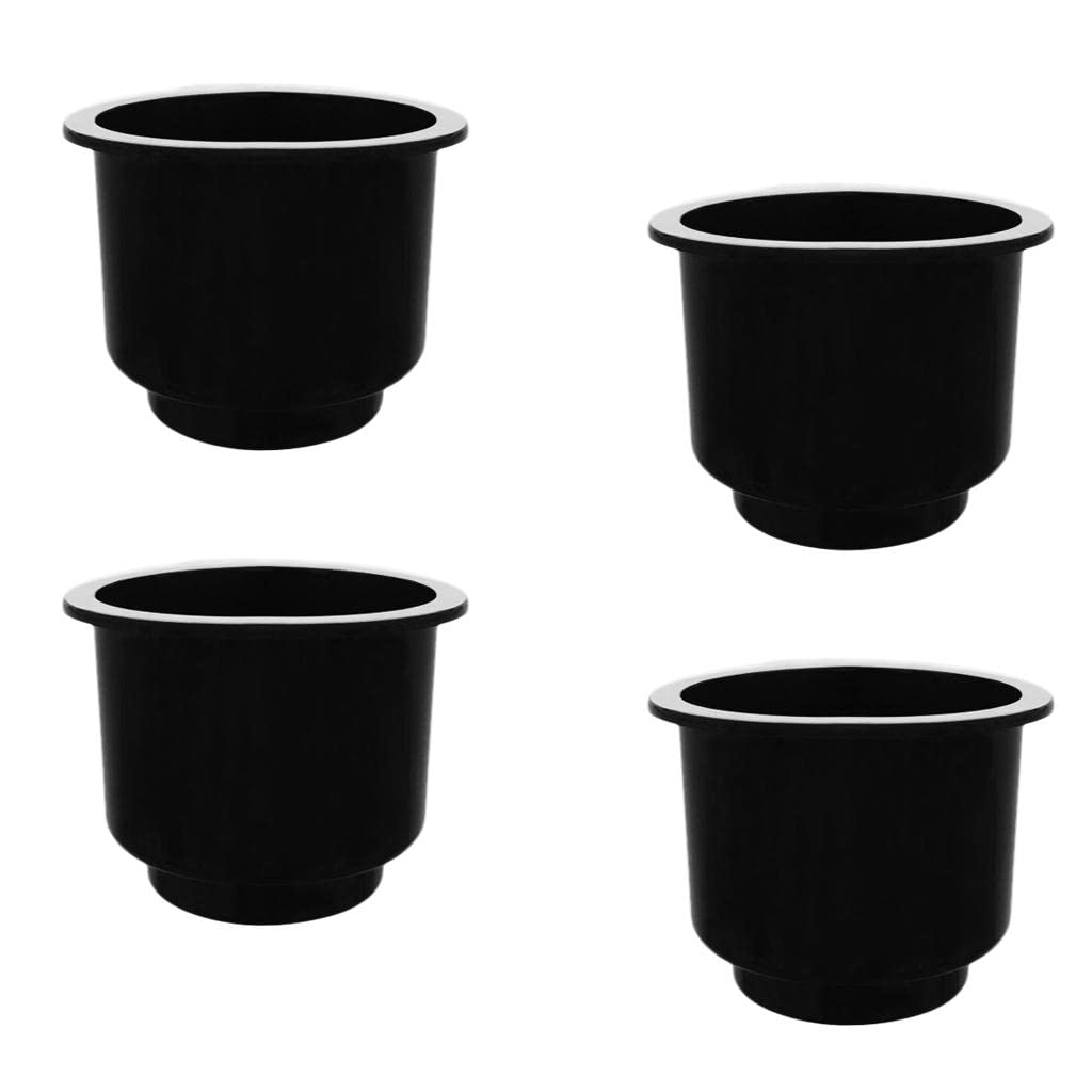 Sharplace Getränkehalter Flaschenhalter Universal für Boot Auto Schwarz, 4 Stück/Packung