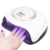 UV Lampe für Gelnägel, 168W Nageltrockner UV Lampe, Hospaop Nagellampe mit 10s 30s 60s 99s Timer, Auto Sensor, LCD Display, LED/UV Nageltrockner Lampe für Maniküre,Pediküre, Haus und Salon