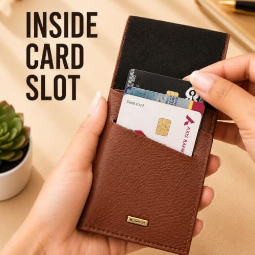 WALLETKART Store WALLETKART Slim Card Holder Wallet Brown - Image 7