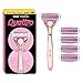 WILKINSON SWORD - Quattro For Women | Premium Metal Rose Gold | Razor Handle + 4 Blade Refills