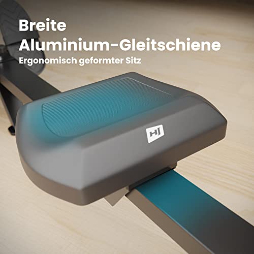 Hop-Sport HS-065AR Luft-Rudergerät für zuhause - Rudermaschine klappbar, mit Luft- & Magnetwiderstand, LCD-Display, 8… – Bild 5
