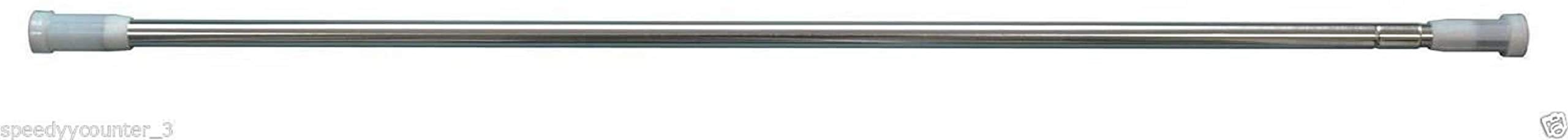 Scotrade LARGE NON RUST TELESCOPIC CHROME 140-260cm SHOWER CURTAIN POLE RAIL TRACK ROD