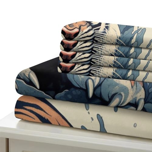 Housse de couette tigre 3D anti-transpiration pour un sommeil doux - 6
