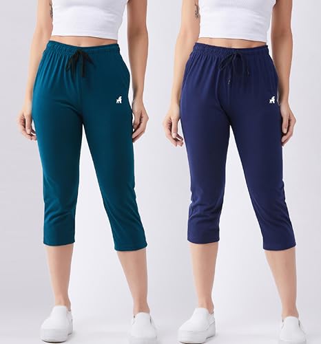 Image of Modeve Women Solid Cotton Blend Capri for summer|| Summer Wear