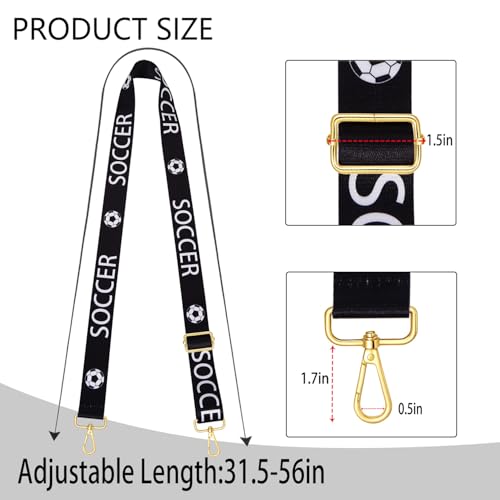 Image of NVENF Game Day Purse Strap Replacement Baseball Basketball Soccer Golf Crossbody Shoulder Bag Straps for Stadium Clear Purse (Style D)
