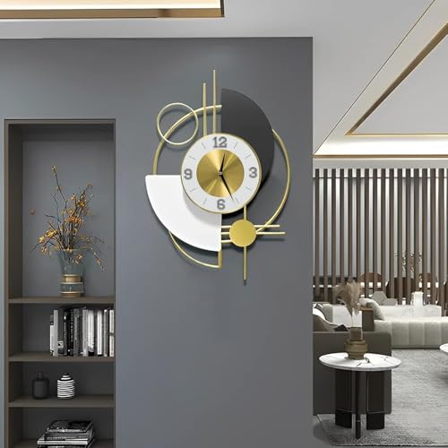 Image of Craft2lance 22-Inch Large Wall Clock | Modern Decorative Art Sculpture for Home & Office | Stylish Metal Wall Clock for Living Room, Bedroom, Restaurant & Cafe | Elegant Wall Decor Timepiece (55 cm)