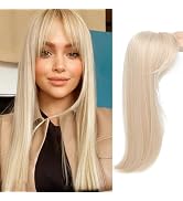 Insmi Hair Topper with Bangs Hair Clip, 360° 3D Cover Hair Toppers for Women, Fluffy Toppers Hair...
