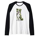 Camo Border Collie Dueño de mascotas Camuflaje Amante de perros Camiseta Manga Raglan