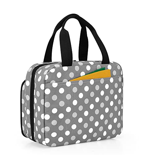 Luxja Large Sewing Organizer With 3 Inner Sections (Fold Up Easily), Sewing Supply Organizer With Versatile Pockets (No Accessories Included), Polka Dots #TOP4