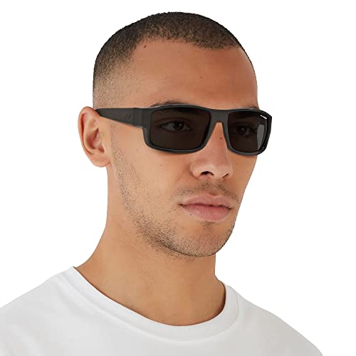 Arnette Men's An4224 Boxcar Rectangular Sunglasses, Black/Grey Polarized, 59 Mm #TOP5