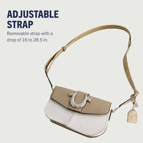 Image of True Religion Women's True Religion Saddle Bag, Women's Denim and Faux Leather Crossbody Purse With Adjustable Shoulder Strap