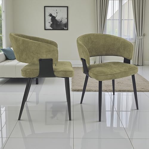 Image of The Attic Estella Urban 6 Seater Dining Set,Green,Titanium & Cream,160Cms