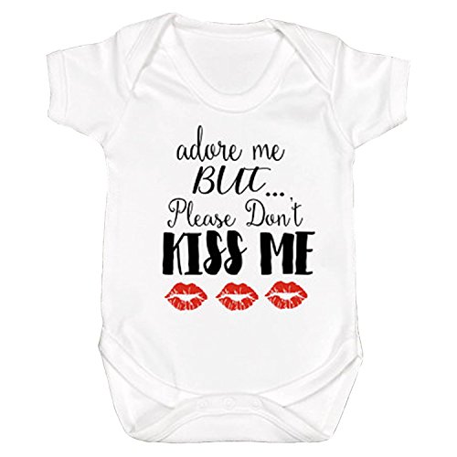Image of Adore Me But Please Don't Kiss Me. Don't Kiss The Baby (6 Months) White