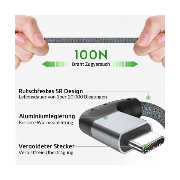 ULT-WIIQ 90 Grad USB C 3.2 Kabel – Bild 9