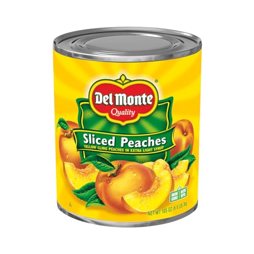 Del Monte Sliced Peaches in Extra Light Syrup, 105 Ounce Can - 6 ...