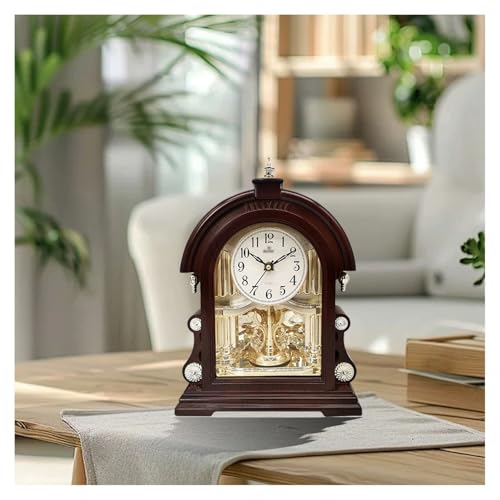 Reloj de péndulo clásico europeo vintage para mesa de salón 8