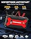 SUCFOCUS Starthilfe Powerbank, Auto Starthilfe 2500A 12V (Bis zu 8L Benzin/7L Diesel) Starter Powerbank mit Starthilfekabel LED Taschenlampe, großen Bildschirm, Autobatterie Booster für SUV Motorrad