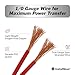InstallGear 1/0 Gauge AWG OFC Pure Copper Power Ground Wire Cable (25ft Red) True Spec Welding Wire, 1/0 Gauge Battery Cable Wires, Automotive Wires, Car Audio Speaker Stereo, RV Trailer, Amp Wiring