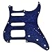 Dopro 11-Hole Strat HSS Guitar Pickguard 3-Screw Humbucking Pickup Mount Fits American Fender Stratocaster Blue Pearl