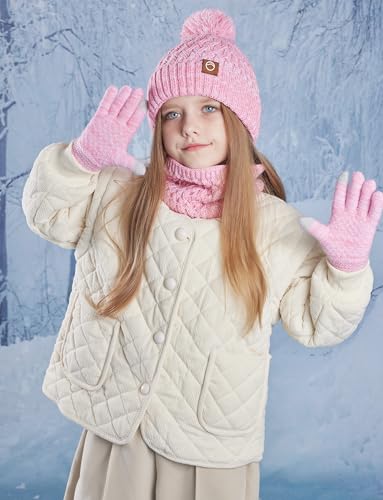 Happy Cherry 3-Pack Kids Fleece Hats 3 set Soft Winter Hats for Boys Girls3