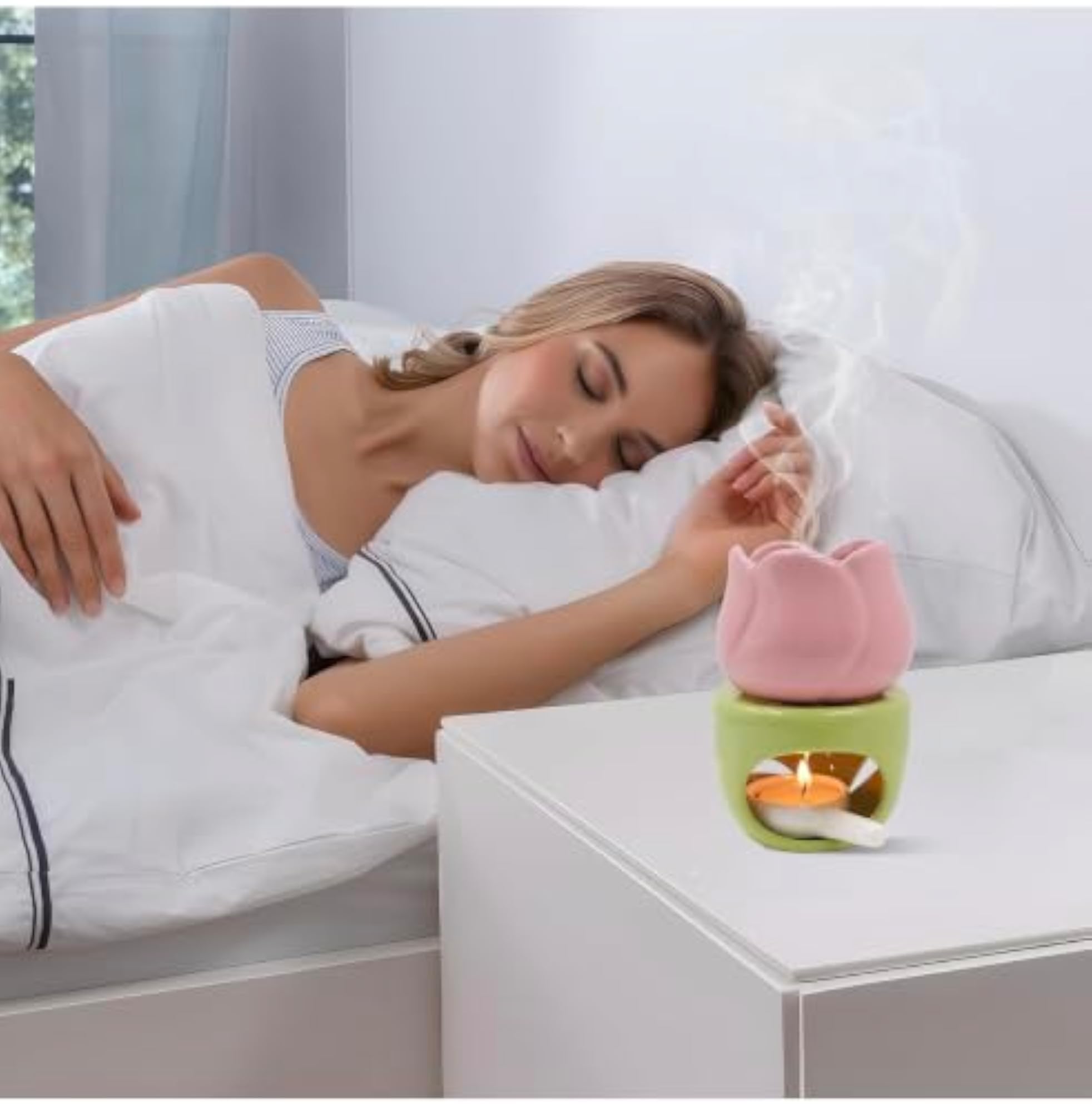Large Ceramic Oil Burner, Aromatherapy Diffuser and Wax Warmer