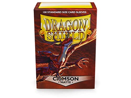 Image of Dragon Shield Matte Crimson Standard Size 100 ct Card Sleeves Individual Pack