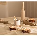 Lawei 20 Pack Wooden Tealight Candle Holder, Wood Votive Tealight Holder Tealight Candlestick for Wedding Party Birthday Holiday Decoration - Image 4