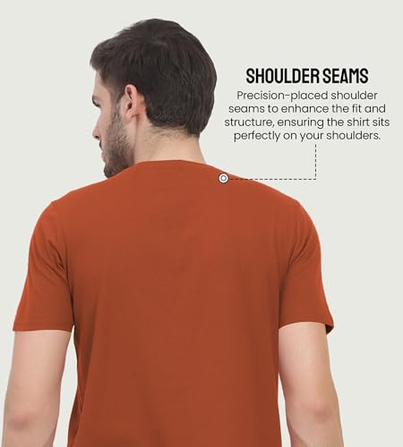 Image of Freecultr Truly Classic Organic Men's Cotton T-Shirt | Solid Round Neck Half Sleeve | Plain Stylish t Shirts | Regular Fit | Casual Comfortable T Shirt for Man