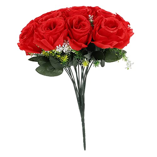 Abaodam Fiori Artificiali Per Cimitero Bouquet Di Fiori Finti Commemorativi Finti Per Tomba Per Funerali e Attività Di Lutto Facile Da Mantenere e Duraturo