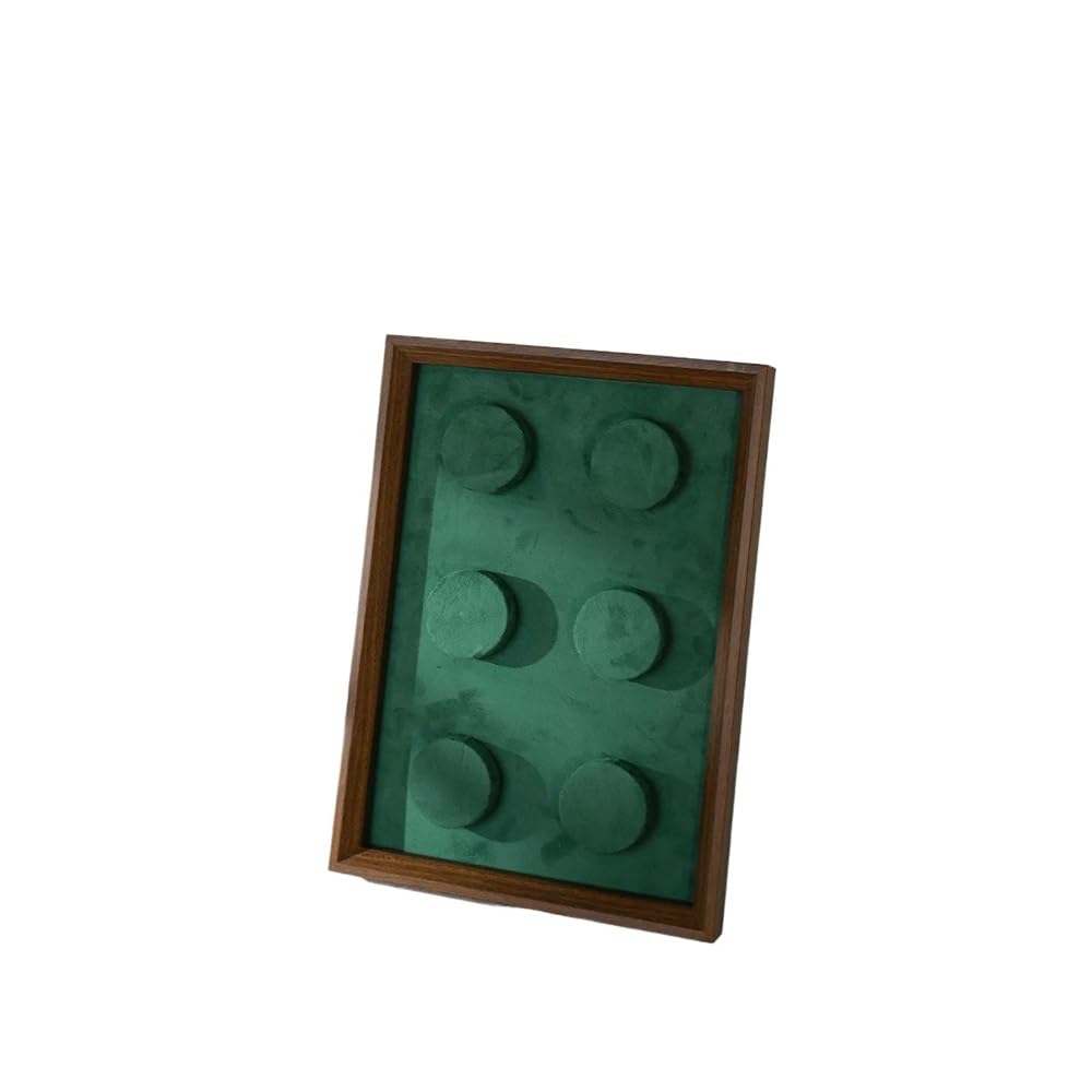 Lh7sRc3kH Jewellery stand Velvet Jewelry Display Stand Wooden Framed Holder