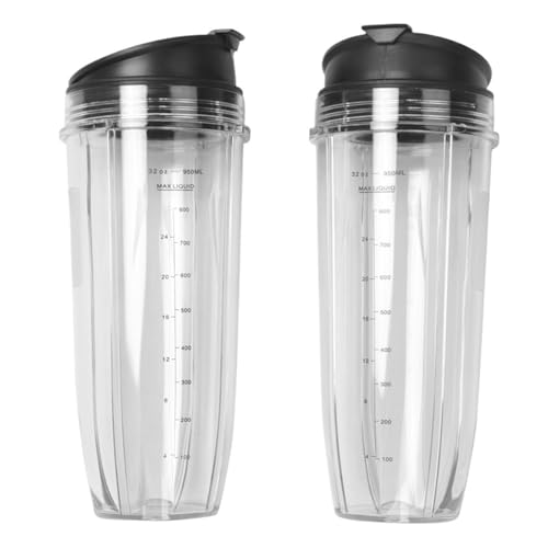 Taza De 32 Onzas Con Piezas De Repuesto Y Accesorios De Tapa Sellada, Compatible Con Ninja, Auto IQ 1000W Y Dual Blender A07G