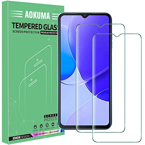AOKUMA Protector de Pantalla para Oukitel C32, [2 Unidades] Cristal Templado para Oukitel C32 Fácil Instalación, Vidrio templado 9H para Oukitel C32,Protector de Pantalla HD,Anti-Arañazos