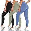 3 Pack Leggings for Women, High Waisted Tummy Control No See-Through Yoga Pants for Workout Running