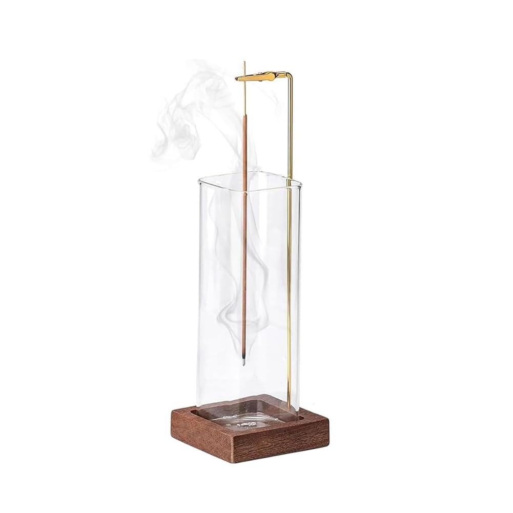 CTRLZS Holder for Sticks,Incense Burner with Glass Catcher for Meditation Yoga Spa Room Decor Insence-Stick