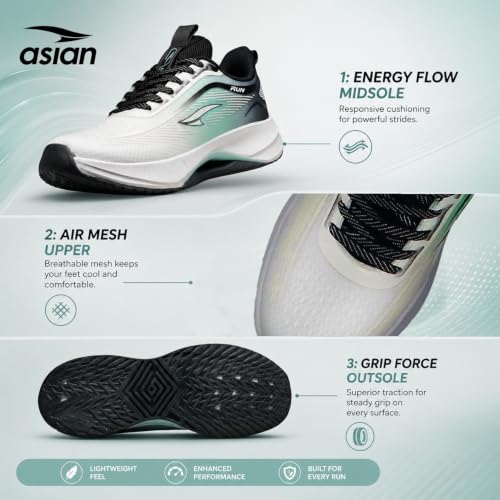 Image of ASIAN Quantum-13 Men's Lightweight Running Shoes | Breathable Sports Sneakers with Advanced Cushioning for Running, Training Athletic Sports Shoes for Daily Use