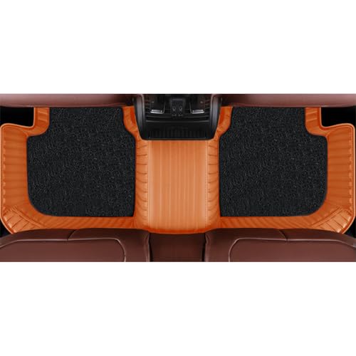 Image of Autofurnish Premium 9D Car Mat Full Set for Mahindra XUV 3XO (Automatic) 2024 || Luxury Leather Dual-Stitch Full Set 9D Car Floor Mat || 100% Waterproof || Color : Tan Tan