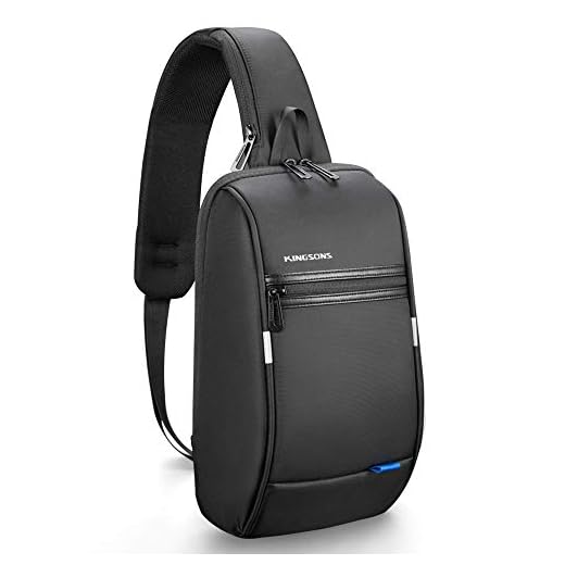 Bolsa masculina Kingsons Mini antifurto com alça no peito, bolsa de ombro transversal à prova d'água, adequada para iPad de 9,7 polegadas