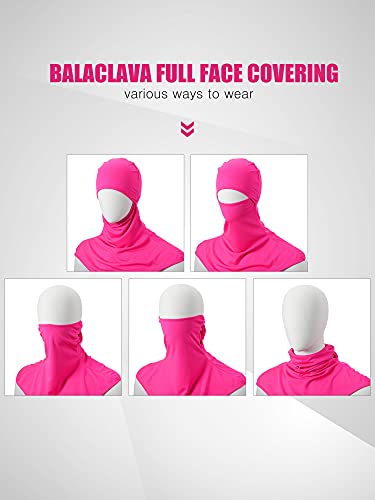 Image of SATINIOR 3 Piece Balaclava Face Cover Sun Protection Neck Cover Summer Balaclava for Men Women Outdoor Sports UV Protector