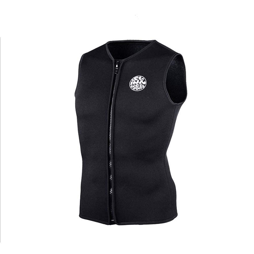 doorslay Combinaison de plongée sans manches pour homme, avec fermeture éclair sur le devant, veste thermique pour natation, plongée avec tuba, surf et plongée (taille L doorslay Combinaison de plongée sans manches pour homme, avec fermeture éclair sur le devant, veste thermique pour natation, plongée avec tuba, surf et plongée (taille L