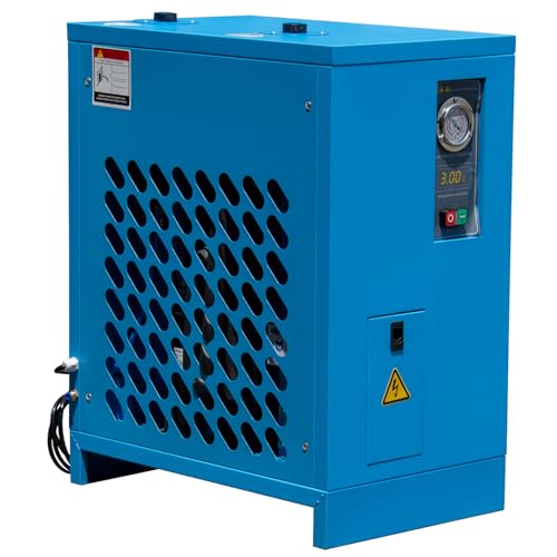 HPDAVV Industrial Heavy Duty Refrigerated Air Dryer – 105 CFM, 0.885 KW, 220V For 30HP Rotary Screw Compressors – R134a Cooling System – Removes Moisture, Oil, Dust for Workshops, Factories, CNC