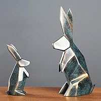 Amazon.co.jp: 置物・オブジェ 像動物抽象化ウサギ樹脂工芸品装飾現代