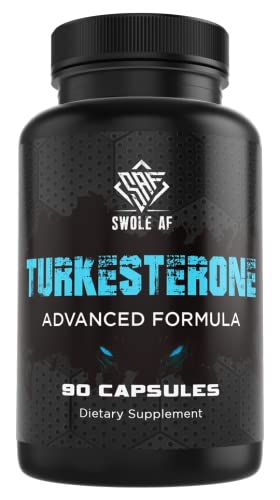 Swole AF Turkesterone Muscle Builder - 550 mg (90 Capsules) Complexed with Hydroxypropyl-Î²-Cyclodextrin