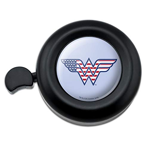 GRAPHICS & MORE Wonder Woman USA American Flag Logo Bicycle Handlebar Bike Bell