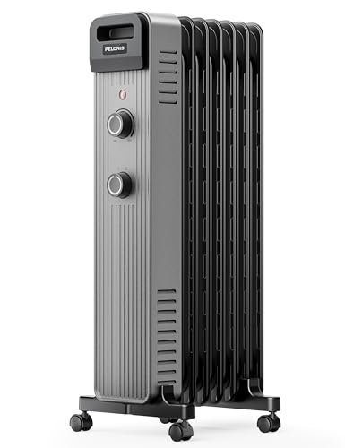 Pelonis Oil Filled Radiator Heater for Large Space, 2025 Upgraded, Space Heaters with 1500W Quiet...