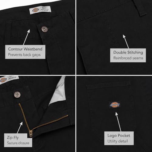 Dickies Women's Slim Straight Stretch Duck Carpenter Pant, Rinsed Black, 8 - image 6