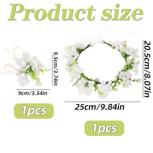 YSJCHEBS 1 Stück Haustier-Girlande, 1 Stück Haustier-Armband, Haustier-Hochzeits-Blumenhalsband, Haustier-Blumen-Fliege, Hunde-Hochzeits-Blumenkrone, Foto-Requisiten-Girlande