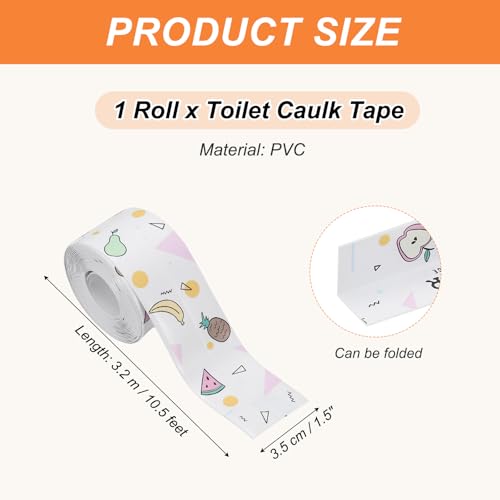 Image of PATIKIL Caulk Tape Waterproof Self Adhesive, PVC Toilet Caulking Sealant Strip Bathtub Caulk Sealing Strip Tape for Bathroom Kitchen Countertop, Summer (1.5 Inch x 10.5 Ft)
